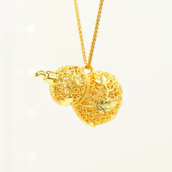 美谷铜合金花丝葫芦挂坠